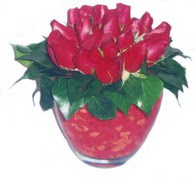 cam içerisinde İstanbul İrem çiçek ten 9 adet sevdiklerinize kırmızı gül
